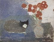 Marie Laurencin The Cat on the table painting